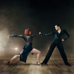 Elegant dancers, latin ballrom dance on stage